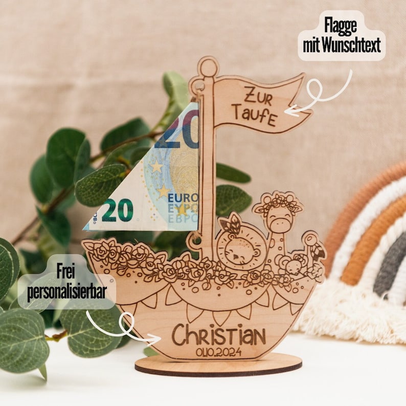 Geldgeschenk Boho-Arche